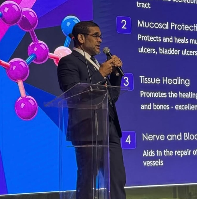 Dr Christopher Walker Consultant presenting regenerative medicine protocols internationally No. 002