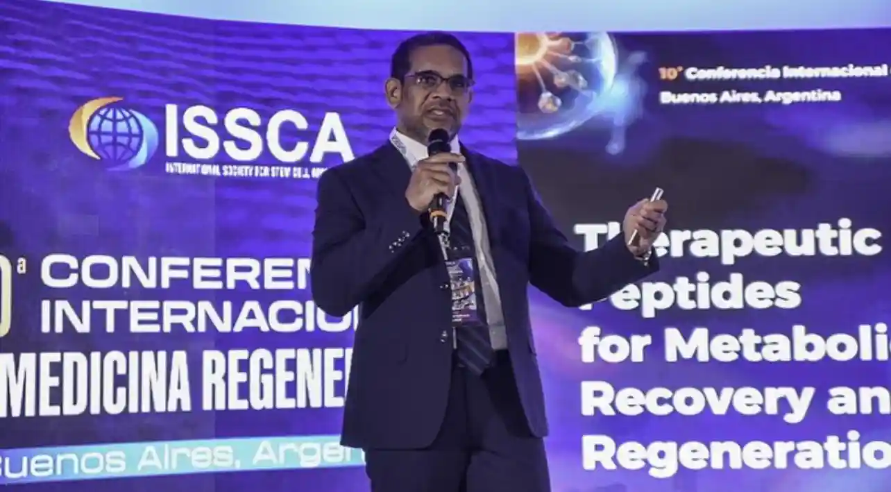 Dr Christopher Walker Consultant presenting regenerative medicine protocols internationally