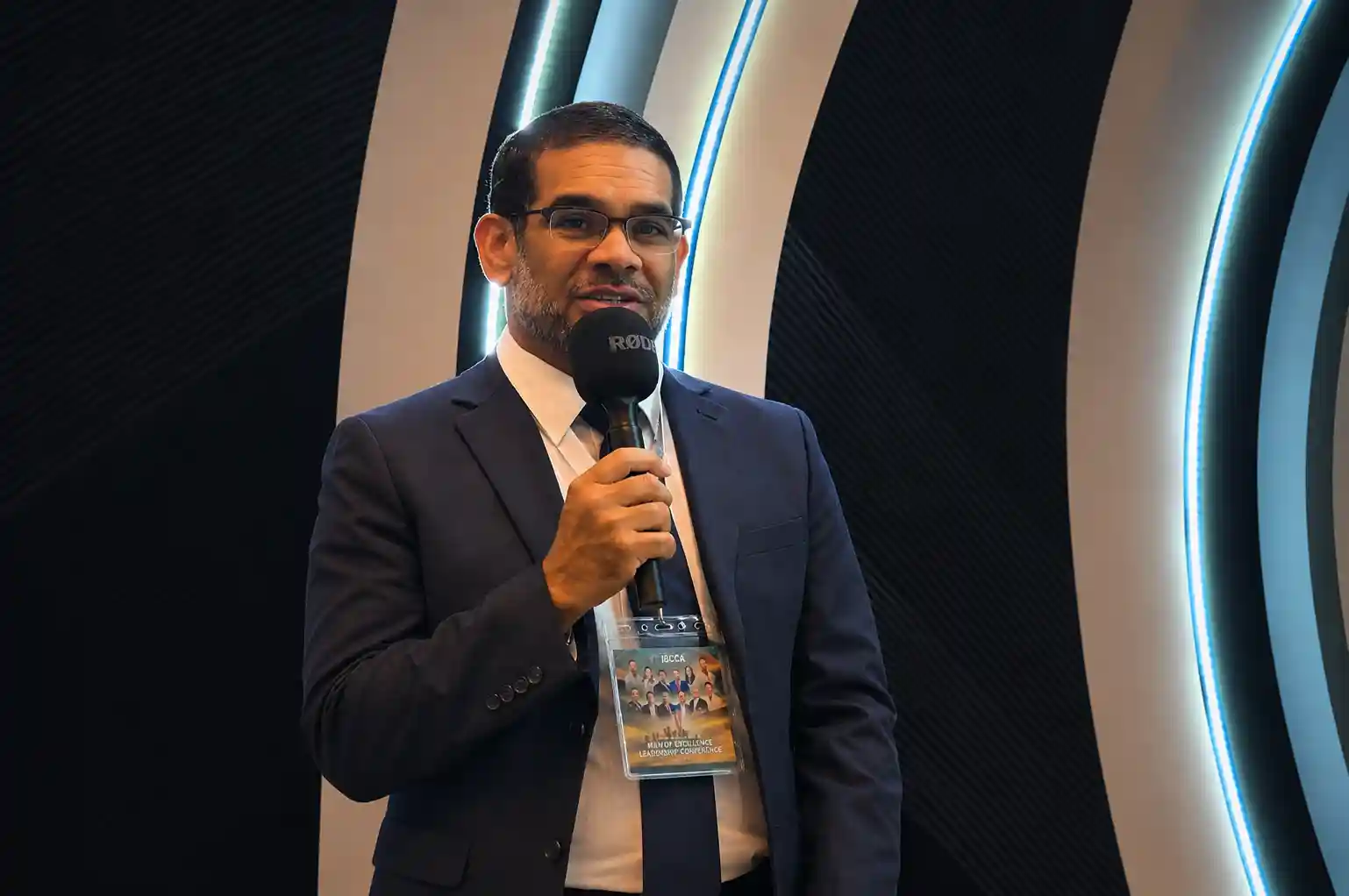 Dr. Christopher Walker delivering a presentation on peptide medicine and physician education at an international medical conference